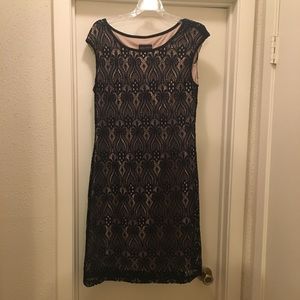 Navy blue/tan dress
